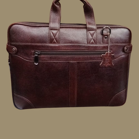 Yuvansh Expandable Classic Genuine Leather Laptop bag